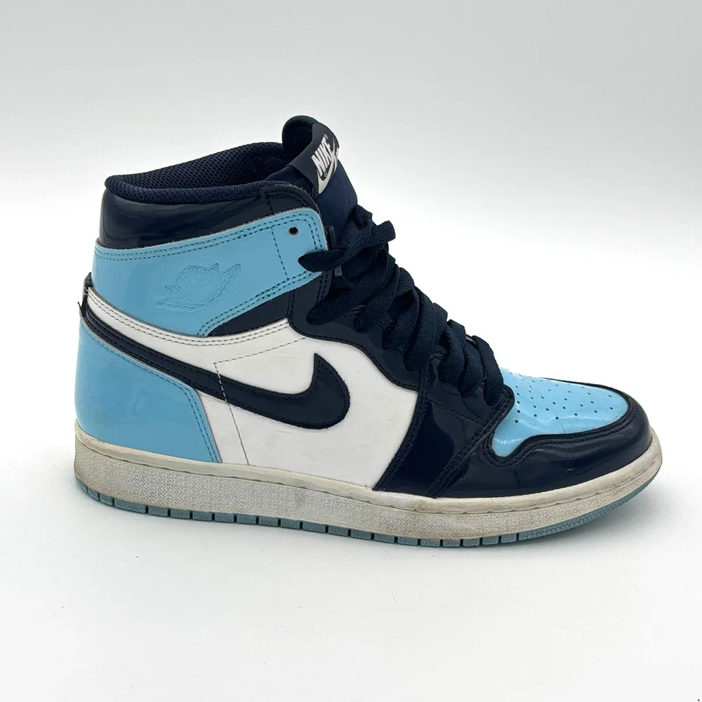 Nike Air Jordan 1 Retro High UNC Patent Blue Chill CD0461-401 Womens 8